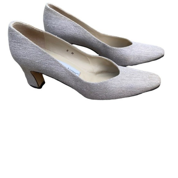 Etienne Aigner Beige Fabric Taylor Heels - Picture 6 of 10